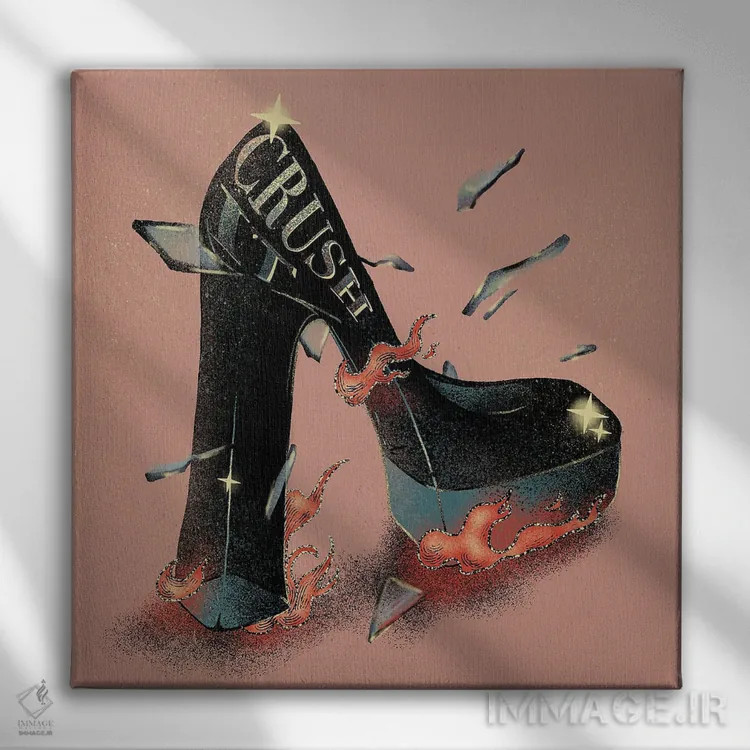 تابلو آن را بترکان (اصطلاح انگیزشی) اثر ایلوناتیکا (برند هنری) - نمای روبهرو روی دیوار