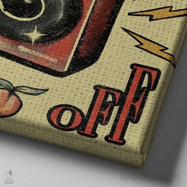 تابلو با انرژی مثبت بیدار شو اثر ایلوناتیکا (برند هنری) - نمای نزدیک بافت بوم