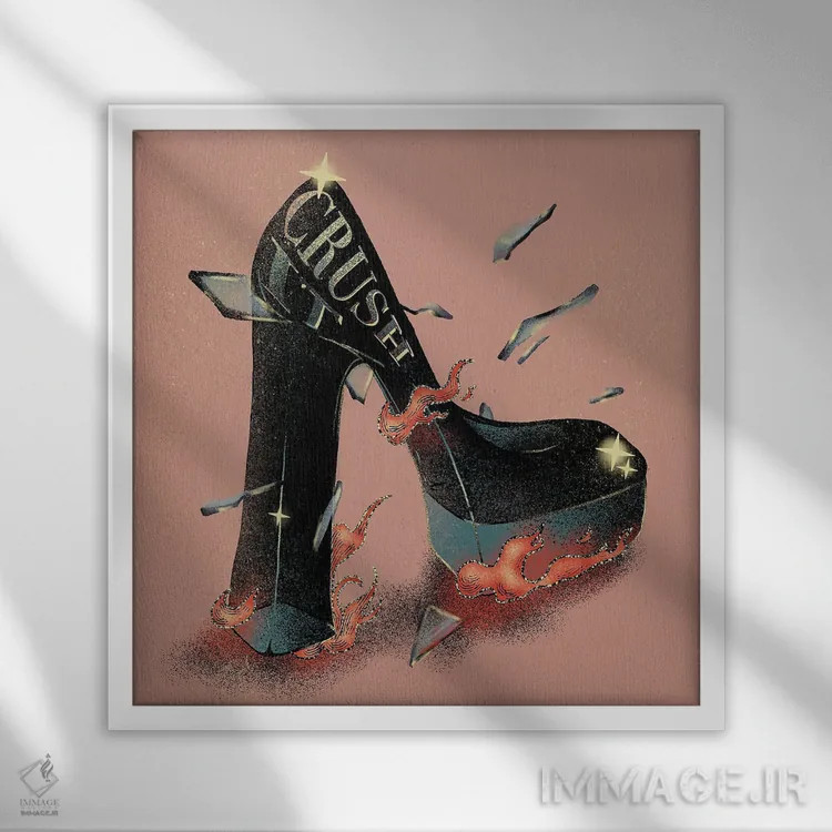 تابلو آن را بترکان (اصطلاح انگیزشی) اثر ایلوناتیکا (برند هنری) - نمای قابدار سفید