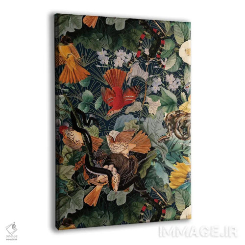 تابلو پرندگان و مارها اثر برجو کورکمازیورک - نمای پرسپکتیو محصول