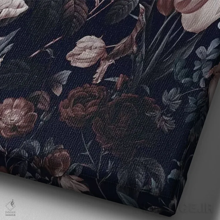 تابلو جنگل شب XXI اثر برجو کورکمازیورک - نمای نزدیک بافت بوم