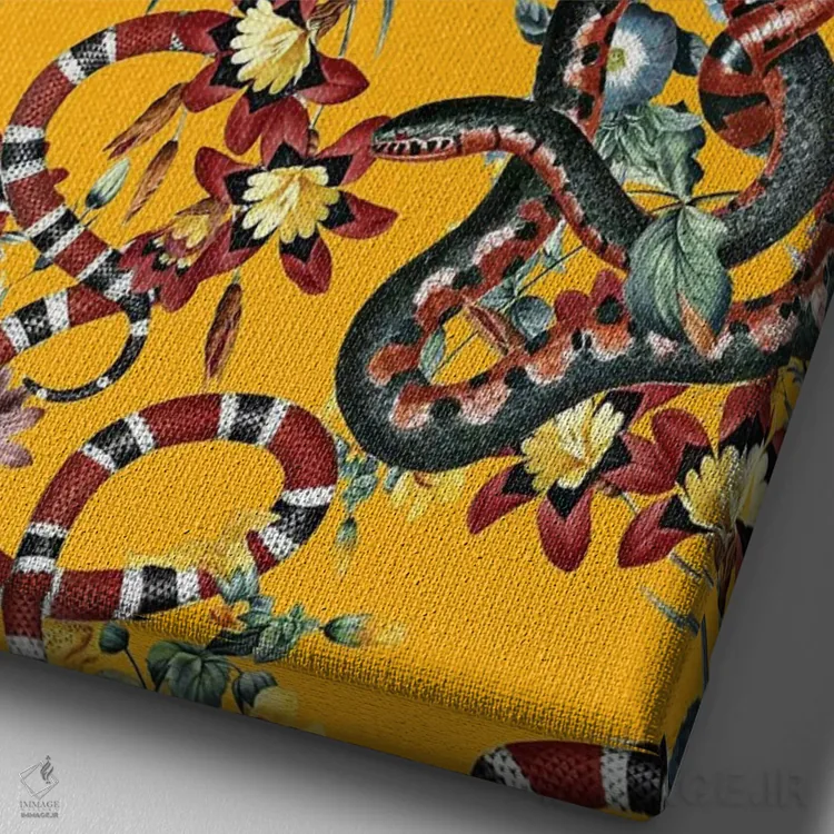 تابلو خطرات جنگل III اثر برجو کورکمازیورک - نمای نزدیک بافت بوم