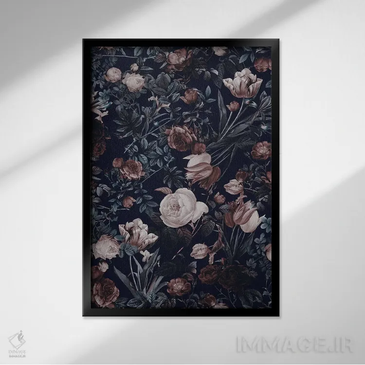 تابلو جنگل شب XXI اثر برجو کورکمازیورک - نمای قابدار مشکی