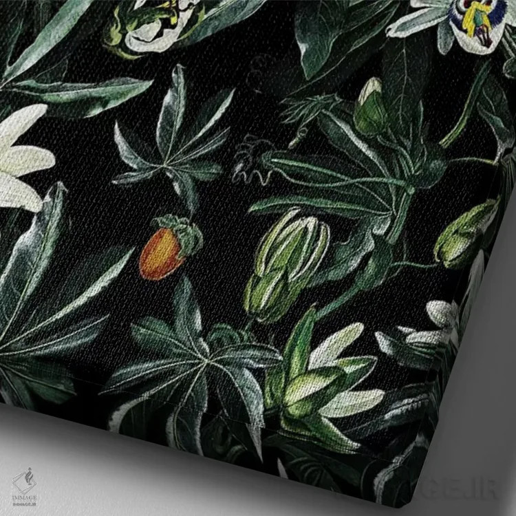 تابلو باغ عجیب و غریب اثر برجو کورکمازیورک - نمای نزدیک بافت بوم