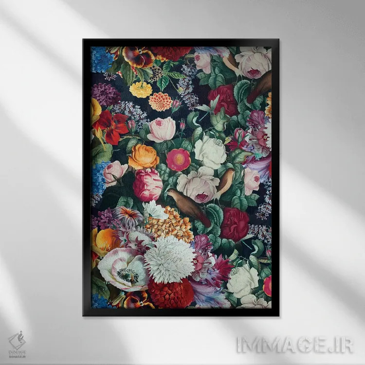 تابلو باغ عجیب و غریب اثر برجو کورکمازیورک - نمای قابدار مشکی