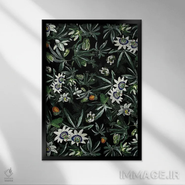 تابلو باغ عجیب و غریب اثر برجو کورکمازیورک - نمای قابدار مشکی