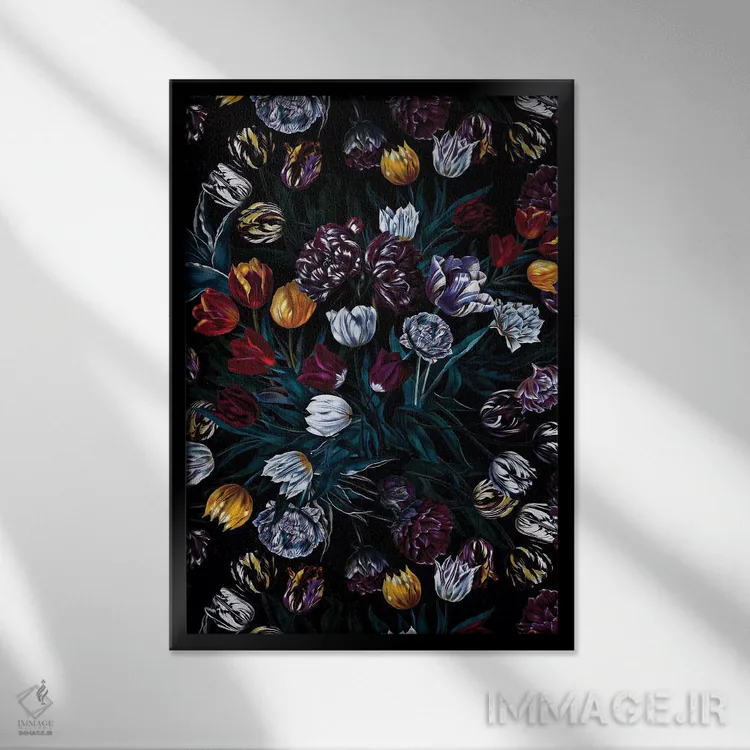 تابلو باغ عجیب و غریب اثر برجو کورکمازیورک - نمای قابدار مشکی