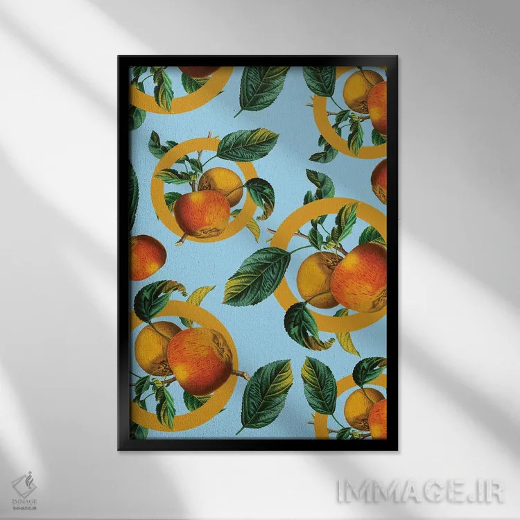 تابلو طرح میوههای قدیمی II اثر برجو کورکمازیورک - نمای قابدار مشکی