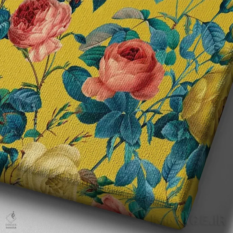 تابلو باغ گیاهشناسی تابستانی X اثر برجو کورکمازیورک - نمای نزدیک بافت بوم