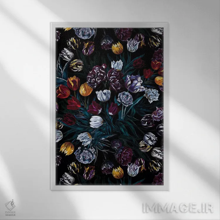 تابلو باغ عجیب و غریب اثر برجو کورکمازیورک - نمای قابدار سفید