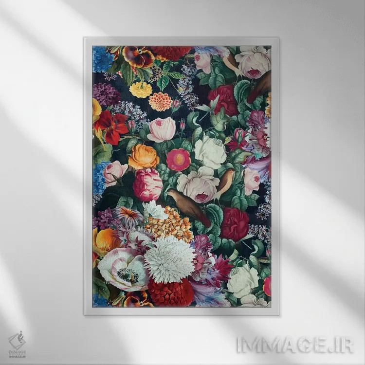 تابلو باغ عجیب و غریب اثر برجو کورکمازیورک - نمای قابدار سفید