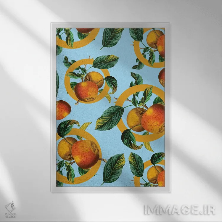 تابلو طرح میوههای قدیمی II اثر برجو کورکمازیورک - نمای قابدار سفید