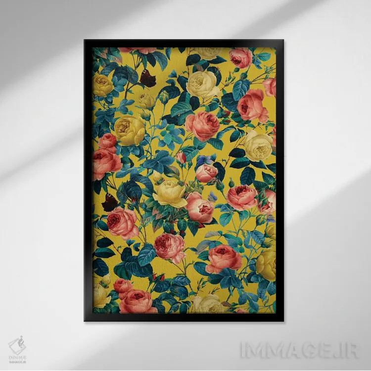 تابلو باغ گیاهشناسی تابستانی X اثر برجو کورکمازیورک - نمای قابدار مشکی