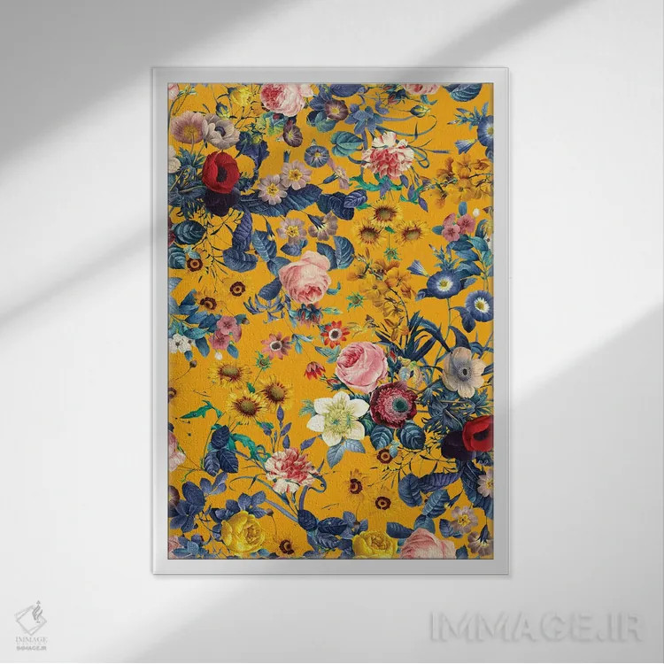تابلو باغ گیاهشناسی تابستانی IX اثر برجو کورکمازیورک - نمای قابدار سفید