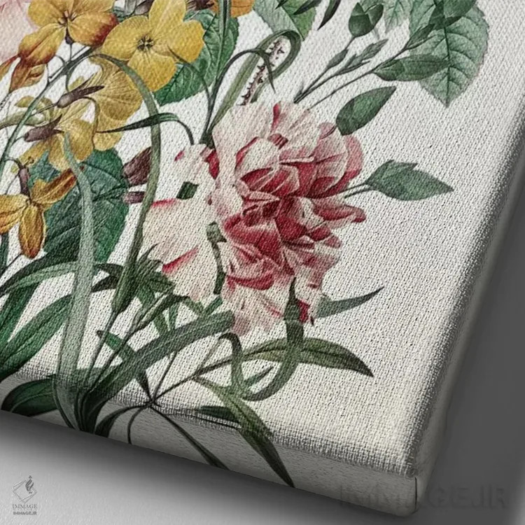 تابلو گل بزرگ اثر برجو کورکمازیورک - نمای نزدیک بافت بوم