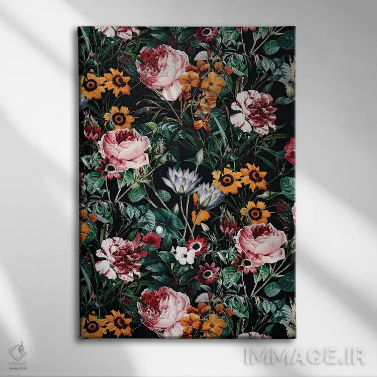 تابلو گل بزرگ IV اثر برجو کورکمازیورک - نمای روبهرو روی دیوار