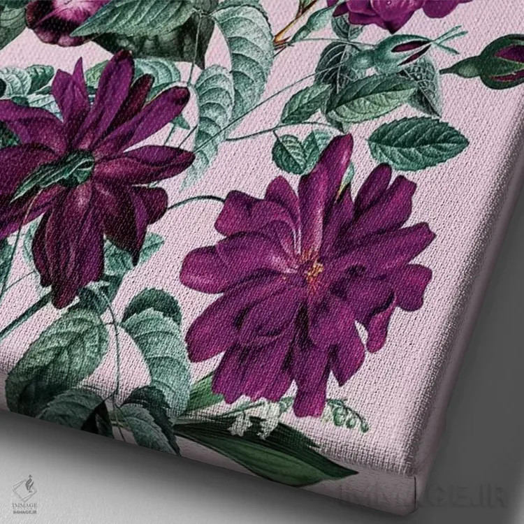 تابلو گل بزرگ V اثر برجو کورکمازیورک - نمای نزدیک بافت بوم