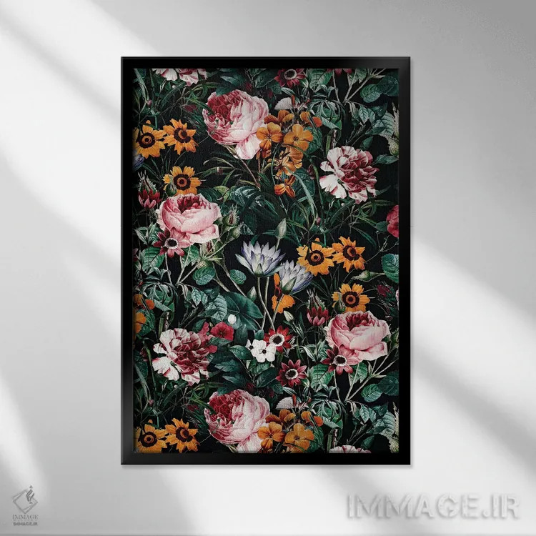 تابلو گل بزرگ IV اثر برجو کورکمازیورک - نمای قابدار مشکی