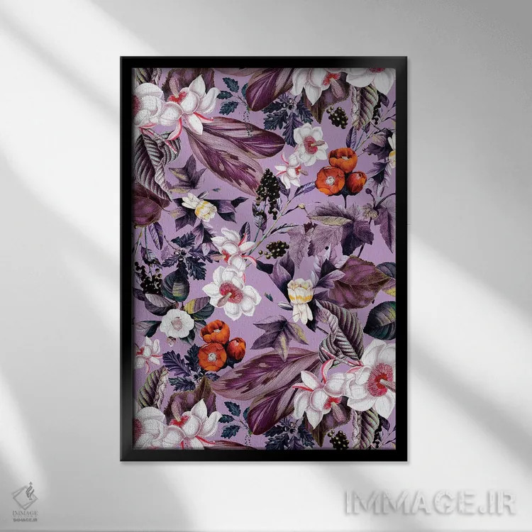 تابلو گلبرگ زعفران وحشی اثر برجو کورکمازیورک - نمای قابدار مشکی