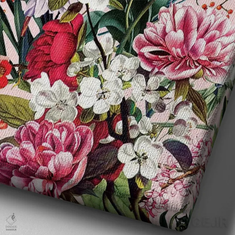 تابلو باغ عجیب و غریب اثر برجو کورکمازیورک - نمای نزدیک بافت بوم