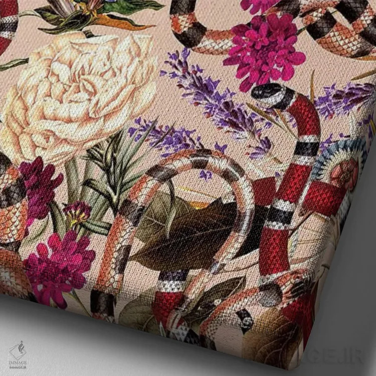 تابلو خطرات جنگل VI اثر برجو کورکمازیورک - نمای نزدیک بافت بوم