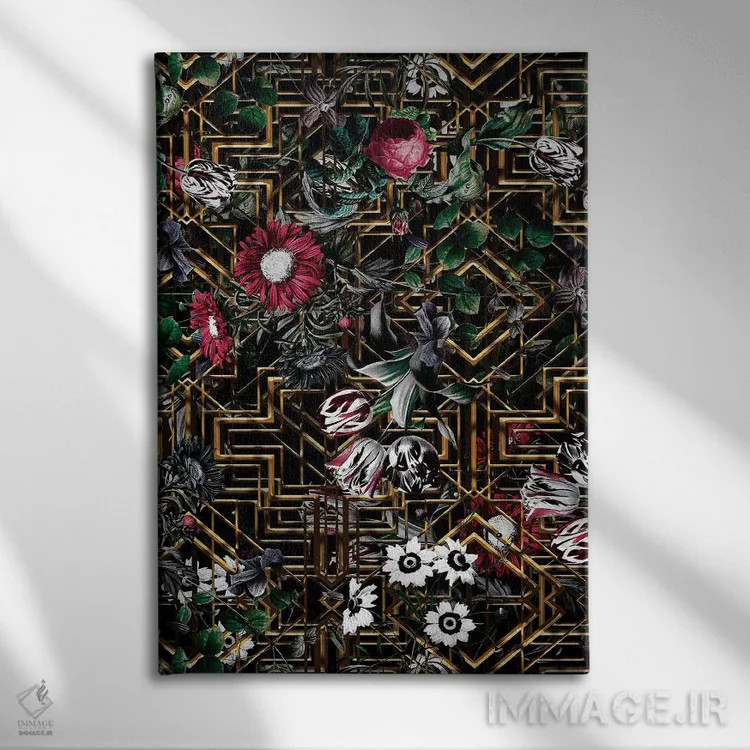 تابلو طرح گتسبی و گلها (الهام از اثر گتسبی) اثر برجو کورکمازیورک - نمای روبهرو روی دیوار