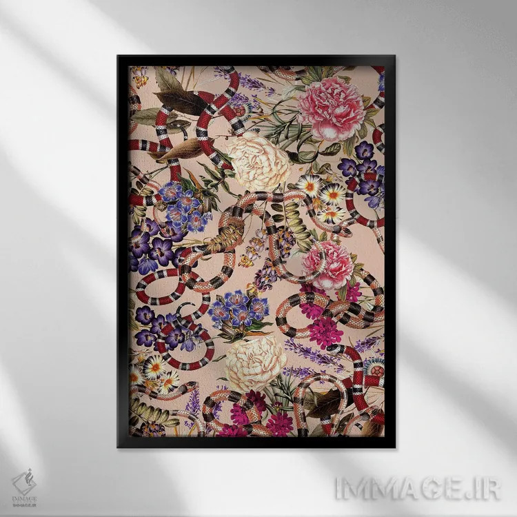 تابلو خطرات جنگل VI اثر برجو کورکمازیورک - نمای قابدار مشکی