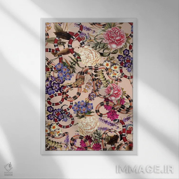 تابلو خطرات جنگل VI اثر برجو کورکمازیورک - نمای قابدار سفید