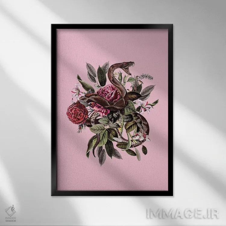 تابلو خطرات جنگل VI-I اثر برجو کورکمازیورک - نمای قابدار مشکی