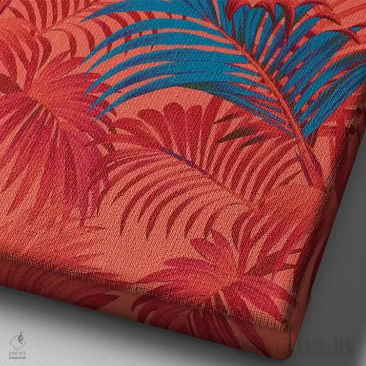 تابلو پنتون 16-1546 (کد رنگ) اثر برجو کورکمازیورک - نمای نزدیک بافت بوم