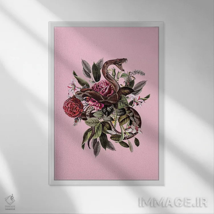 تابلو خطرات جنگل VI-I اثر برجو کورکمازیورک - نمای قابدار سفید