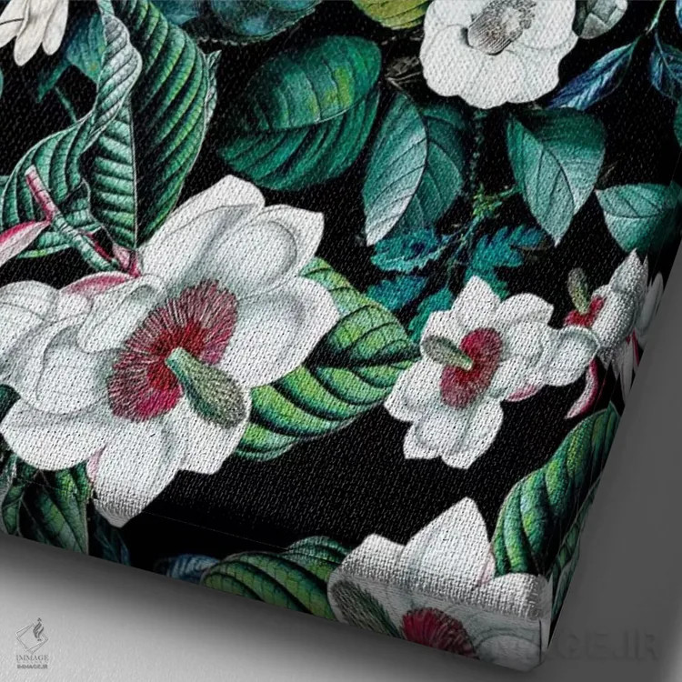 تابلو باغ نیمه شب V اثر برجو کورکمازیورک - نمای نزدیک بافت بوم