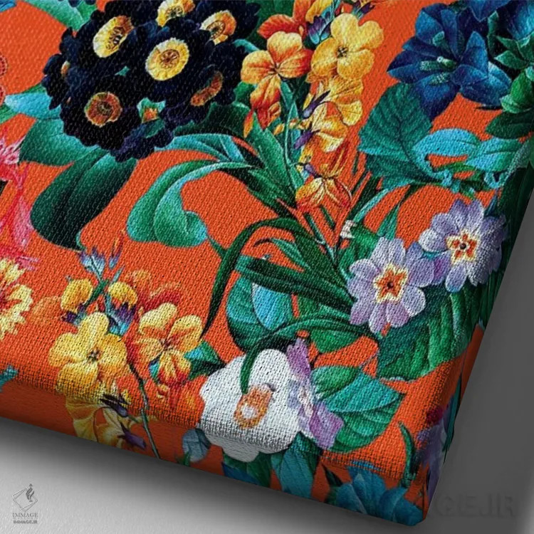 تابلو باغ عاشقانه VII اثر برجو کورکمازیورک - نمای نزدیک بافت بوم