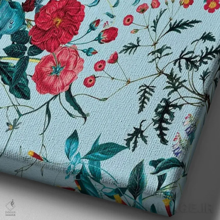 تابلو باغ تابستانی III اثر برجو کورکمازیورک - نمای نزدیک بافت بوم