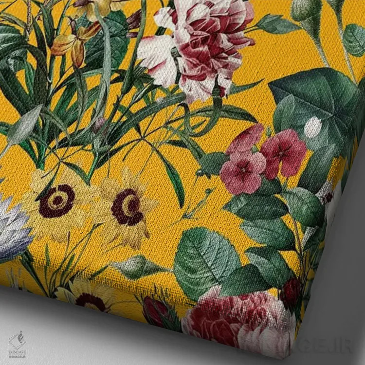 تابلو باغ تابستانی اثر برجو کورکمازیورک - نمای نزدیک بافت بوم