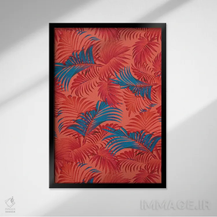 تابلو پنتون 16-1546 (کد رنگ) اثر برجو کورکمازیورک - نمای قابدار مشکی