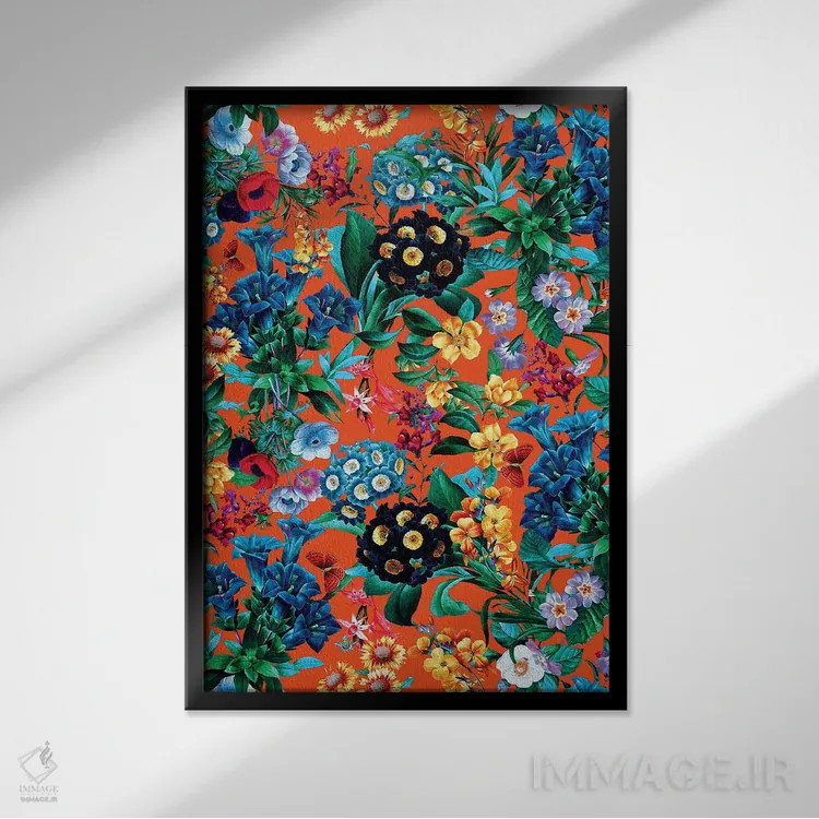 تابلو باغ عاشقانه VII اثر برجو کورکمازیورک - نمای قابدار مشکی