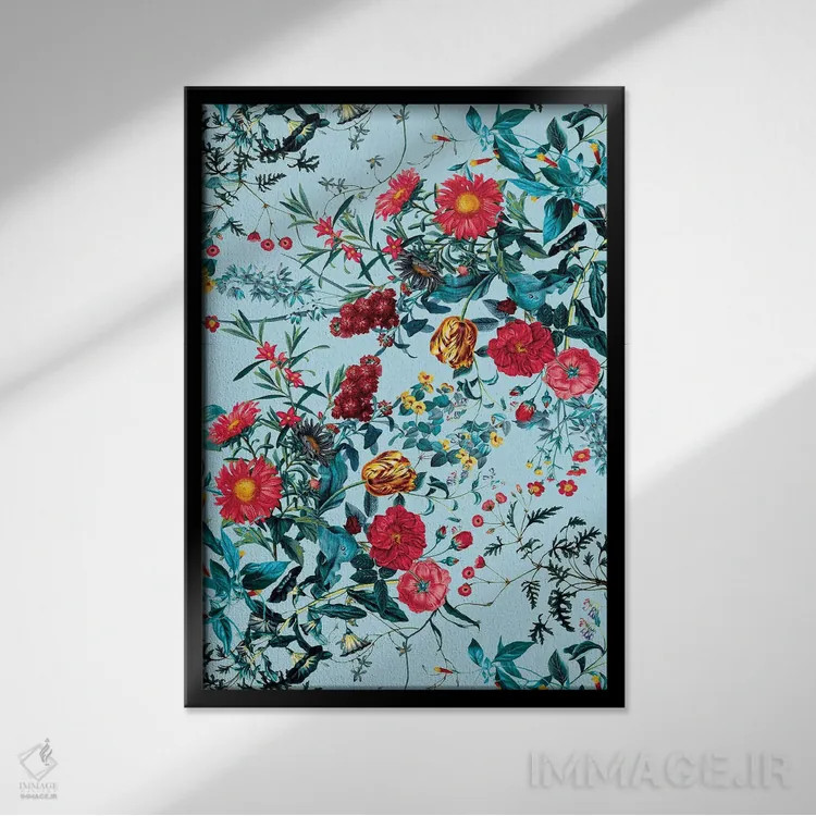 تابلو باغ تابستانی III اثر برجو کورکمازیورک - نمای قابدار مشکی