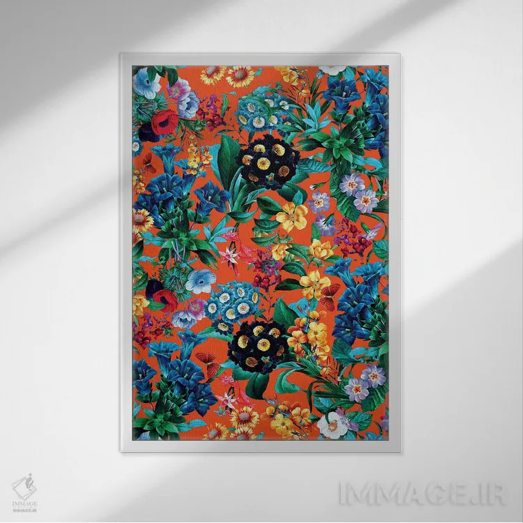 تابلو باغ عاشقانه VII اثر برجو کورکمازیورک - نمای قابدار سفید