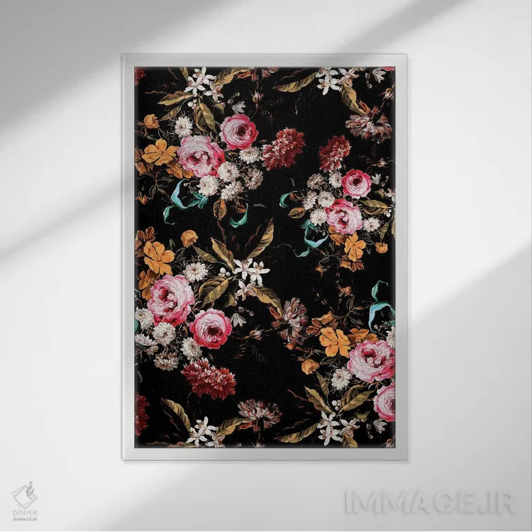 تابلو باغ نیمه شب IV اثر برجو کورکمازیورک - نمای قابدار سفید