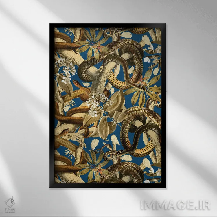 تابلو باغ مارها اثر برجو کورکمازیورک - نمای قابدار مشکی