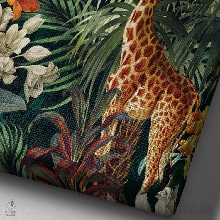 تابلو جنگل زیبا شماره ۸ اثر برجو کورکمازیورک - نمای نزدیک بافت بوم