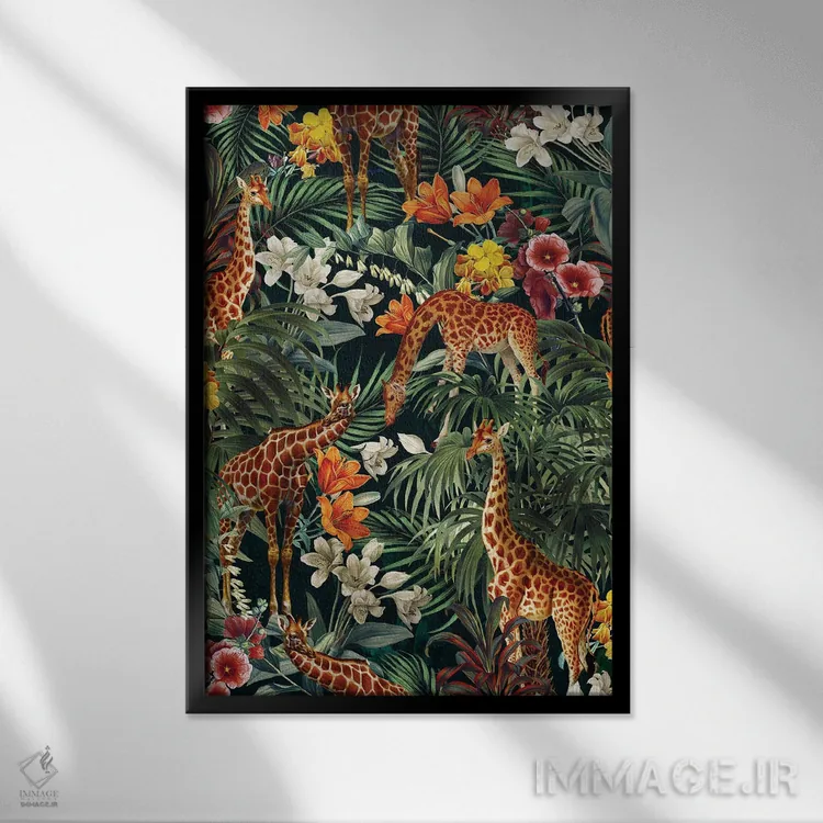 تابلو جنگل زیبا شماره ۸ اثر برجو کورکمازیورک - نمای قابدار مشکی