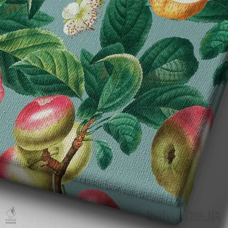 تابلو طرح میوههای بهار-تابستان ۲۰۲۲ اثر برجو کورکمازیورک - نمای نزدیک بافت بوم