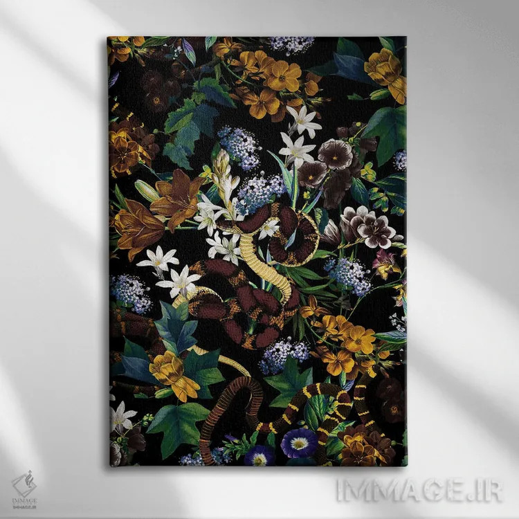 تابلو باغ و مارها اثر برجو کورکمازیورک - نمای روبهرو روی دیوار