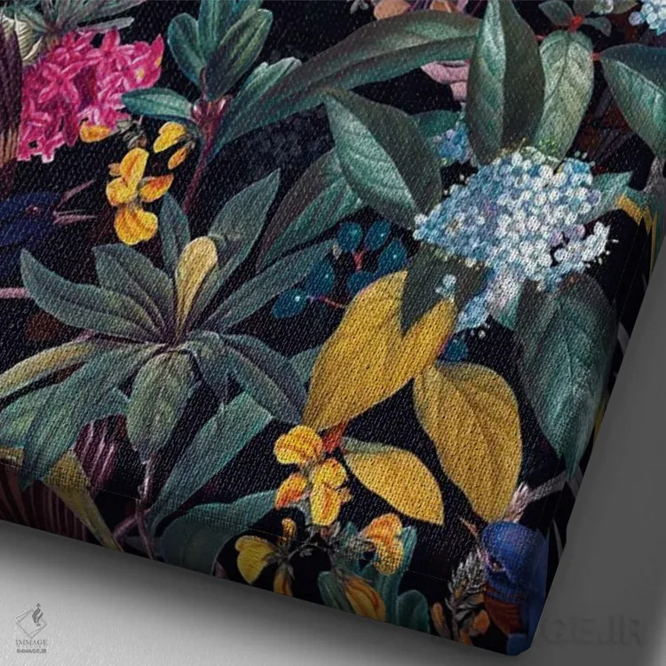 تابلو سرزمین پرندگان اثر برجو کورکمازیورک - نمای نزدیک بافت بوم