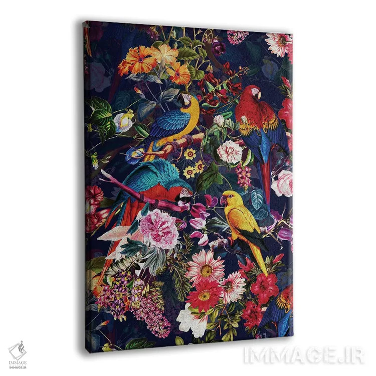 تابلو گلها و پرندگان شماره ۴۵ اثر برجو کورکمازیورک - نمای پرسپکتیو محصول