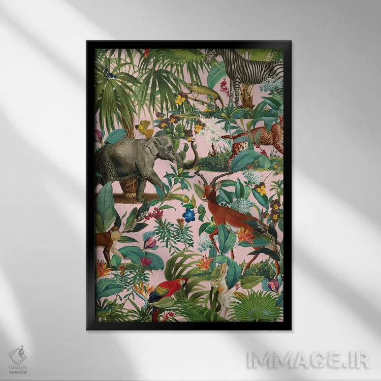 تابلو جنگل زیبا شماره ۹ اثر برجو کورکمازیورک - نمای قابدار مشکی