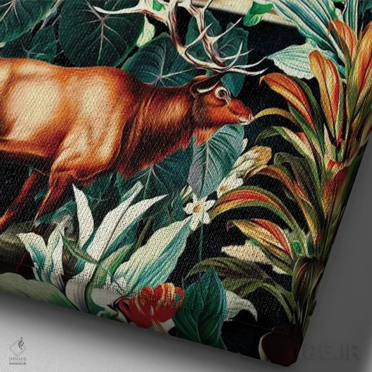 تابلو شب کریسمس اثر برجو کورکمازیورک - نمای نزدیک بافت بوم