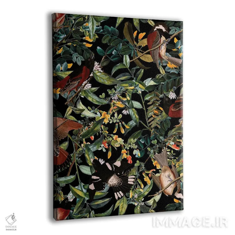 تابلو گلها و پرندگان شماره ۴۴ اثر برجو کورکمازیورک - نمای پرسپکتیو محصول